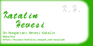 katalin hevesi business card